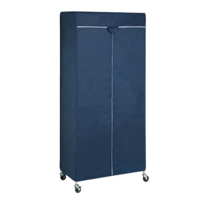 Picture of Honey-Can-Do Urban Garment Rack Cover, 73 1/4inH x 17 3/4inW x 35 7/8inD, Blue