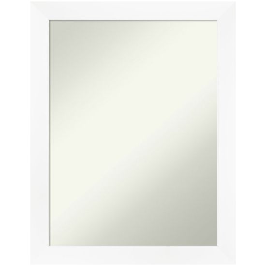 Picture of Amanti Art Narrow Non-Beveled Rectangle Framed Bathroom Wall Mirror, 27-1/4in x 21-1/4in, Cabinet White