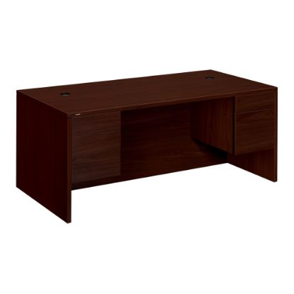 Picture of HON 10500 72inW Double-Pedestal Computer Desk, Mahogany