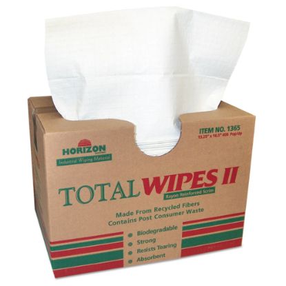 Picture of SKILCRAFT Total Wipes II Machinery Towels, 13-1/4in x 16-1/2in, Carton Of 400 Towels (AbilityOne 7920013701365)