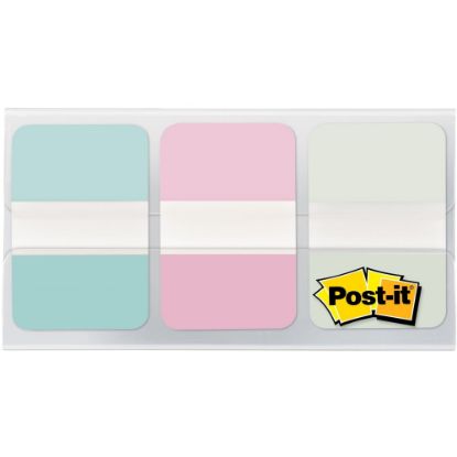 Picture of Post-it Pastel Color Tabs - 12 Tab(s)/Set - 1in Tab Height x 1.50in Tab Width - Assorted Pastel Tab(s) - 36 / Pack