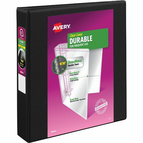 Picture of Avery Durable View 3-Ring Binder, 1 1/2in Slant Rings, Black