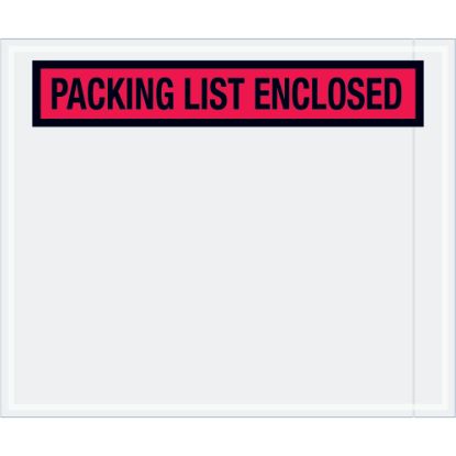 Picture of Tape Logic Preprinted Packing List Envelopes, Packing List Enclosed, 10in x 12in, Red, Case Of 500