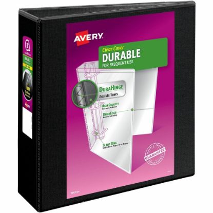 Picture of Avery Durable View 3-Ring Binder, 3in Slant Rings, Black