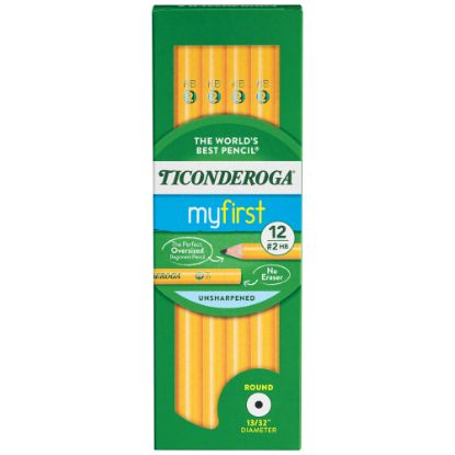 Picture of Ticonderoga Beginners Elementary Untipped Wood Pencils, HB Lead, Pack of 12