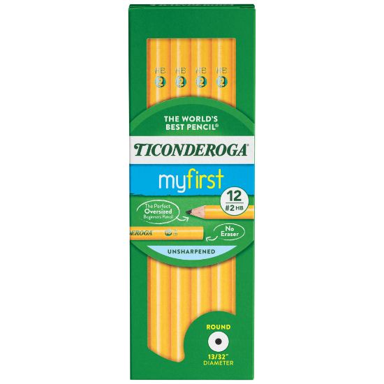 Picture of Ticonderoga Beginners Elementary Untipped Wood Pencils, HB Lead, Pack of 12