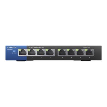 Picture of Linksys Business LGS108 - Switch - unmanaged - 8 x 10/100/1000 - desktop - AC 100/230 V