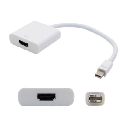 Picture of AddOn - Adapter cable - Mini DisplayPort male to HDMI female - 7.9 in - white (pack of 5)