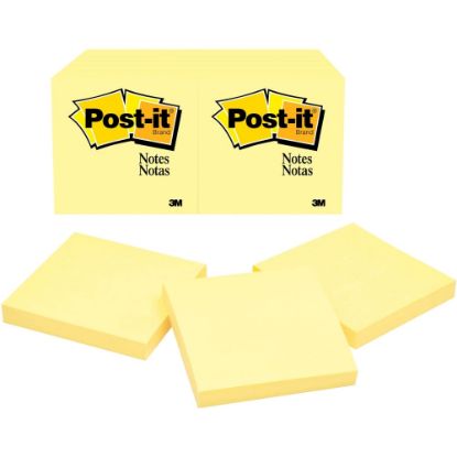 Picture of Post-it Canary Yellow Original Note Pads - Removable - 24 / Bundle