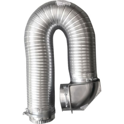 Picture of Builders Best 4in x 8ft UL Transition-Duct Single-Elbow Kit - For Dryer, Bathroom, Ventilation Fan