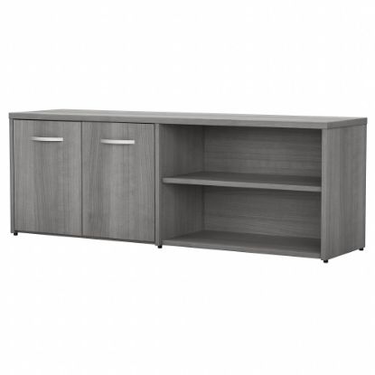 Picture of Bush Business Furniture Studio C 60inW Low Storage Cabinet With Doors And Shelves, Platinum Gray, Standard Delivery