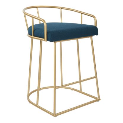 Picture of Ave Six Luna 31 1/2inH Counter Stool, Azure/Gold