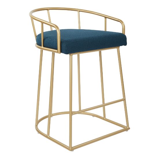 Picture of Ave Six Luna 31 1/2inH Counter Stool, Azure/Gold