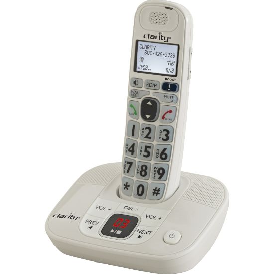 Picture of Clarity D712 DECT 6.0 1.90 GHz Cordless Phone - 1 x Phone Line - Speakerphone - Answering Machine - Hearing Aid Compatible