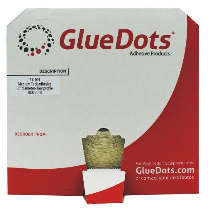 Picture of Glue Dots, 1/2in, Medium Tack, Case Of 3,000