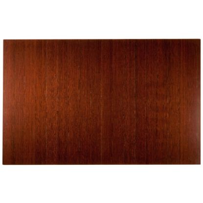 Picture of Anji Mountain Bamboo Deluxe Roll-Up Chair Mat, 48in x 72in, 8 mm"-Thick, Dark Cherry