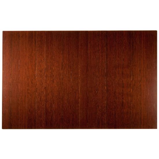 Picture of Anji Mountain Bamboo Deluxe Roll-Up Chair Mat, 48in x 72in, 8 mm"-Thick, Dark Cherry