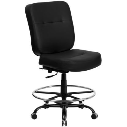 Picture of Flash Furniture Hercules Big & Tall LeatherSoft Drafting Chair, Black