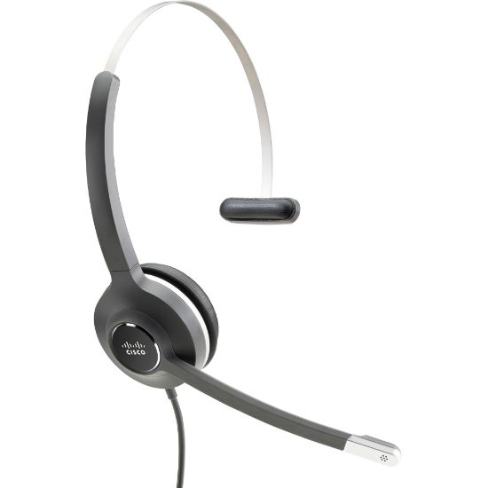 Picture of Cisco Headset 531 (Wired Single with Quick Disconnect coiled RJ Headset Cable) - Mono - Quick Disconnect - Wired - 90 Ohm - 50 Hz - 18 kHz - Over-the-head - Monaural - Supra-aural - Electret, Condenser, Uni-directional Microphone - Noise Canceling