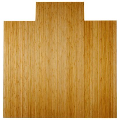 Picture of Anji Mountain Bamboo Deluxe Roll-Up Chair Mat, 55in x 57in, 8 mm"-Thick, Natural