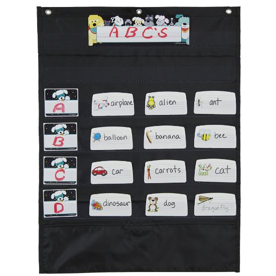 Picture of Carson-Dellosa Mini Essential Pocket Chart, 22inH x 8inW x 1/4inD, Black, Grades Pre-K - 8