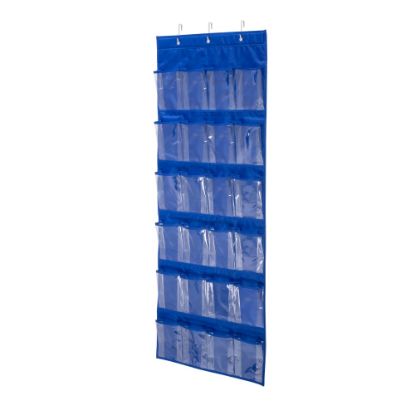 Picture of Honey-Can-Do Over-The-Door 24-Pocket Closet Organizer, 57inH x 21inW x 2 1/2inD, Navy