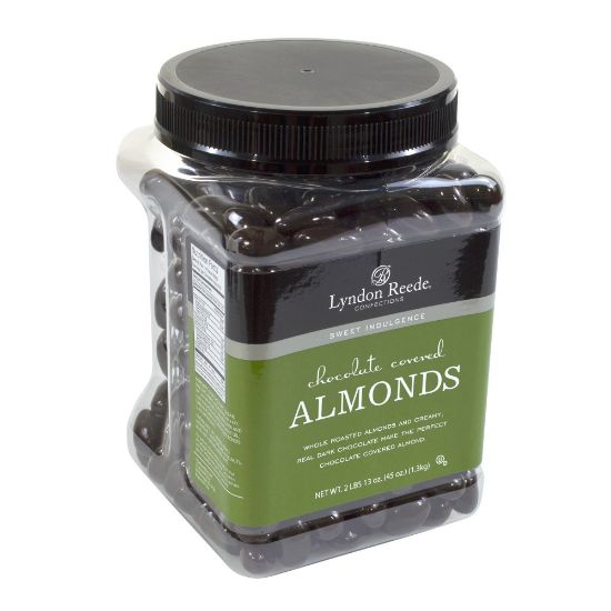 Picture of Lyndon Reede Dark Chocolate-Covered Almonds, 45-Oz Tub