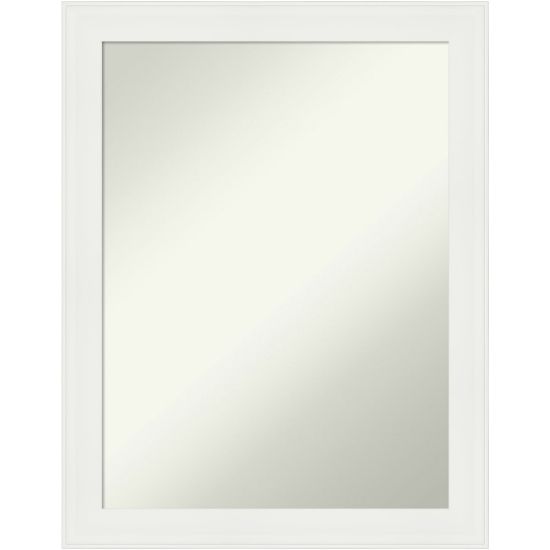 Picture of Amanti Art Narrow Non-Beveled Rectangle Framed Bathroom Wall Mirror, 27-1/2in x 21-1/2in, Vanity White