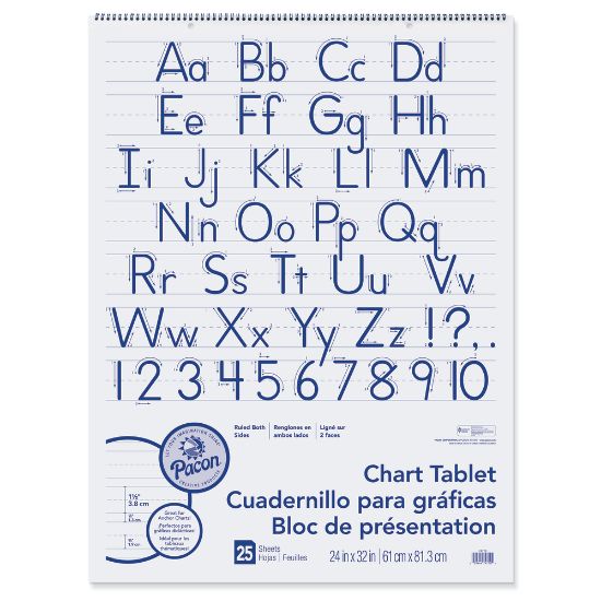 Picture of Pacon Chart Tablet, 24in x 32in, 1 1/2in Ruled, 25 Sheets