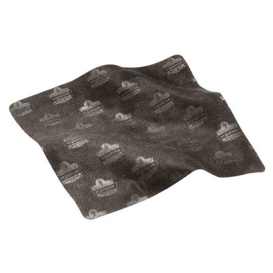 Picture of Ergodyne Skullerz 3216 Microfiber Cleaning Cloths, Black, Pack Of 12 Cloths