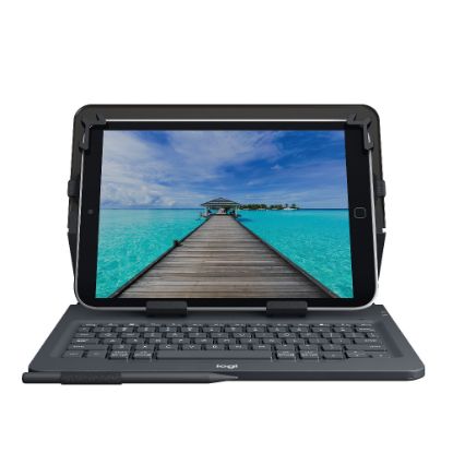 Picture of Logitech Universal Folio With Integrated Bluetooth Keyboard For Most 9in And 10in Tablets, 10.15inH x 8.3inW x 0.9inD, Black, 920-008334