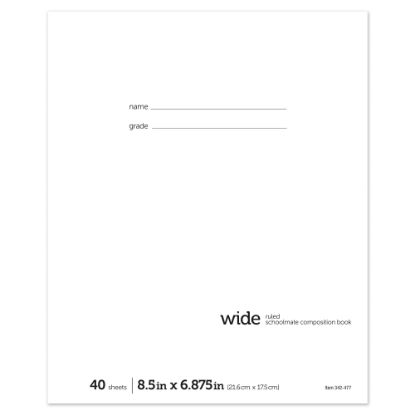 Picture of Office Depot Brand Schoolmate Composition Book, 6-7/8in x 8-1/2in, Wide Ruled, 40 Sheets