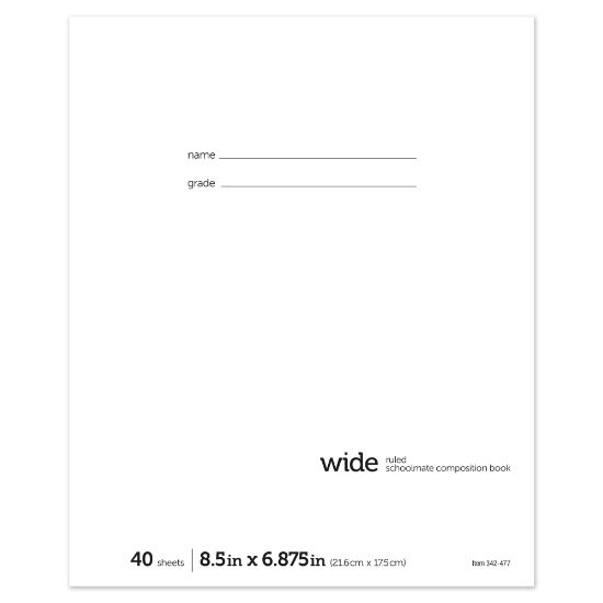 Picture of Office Depot Brand Schoolmate Composition Book, 6-7/8in x 8-1/2in, Wide Ruled, 40 Sheets