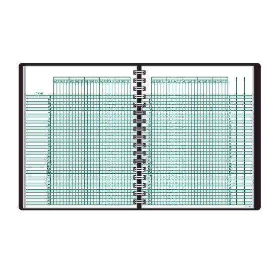 Picture of AT-A-GLANCE Undated Class Record Book, 8 1/4in x 10 7/8in, Black