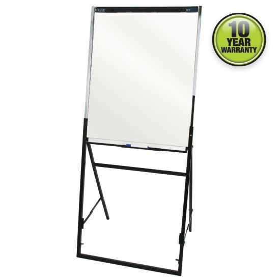 Picture of Quartet Futura Non-Magnetic Dry-Erase Whiteboard/Flipchart Easel, 26in x 35in, Steel Frame With Black Finish