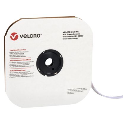 Picture of VELCRO Brand - Hook, Individual Tape Strips, 3/4in x 75ft, White