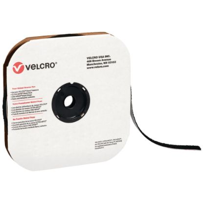 Picture of VELCRO Tape Loop, 3/4in x 75ft, Individual Strips, Black