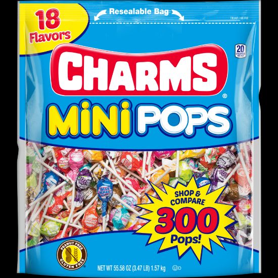 Picture of Charms Mini Pops, 3.47-Lb Bag, Assorted Flavors, Bag Of 300