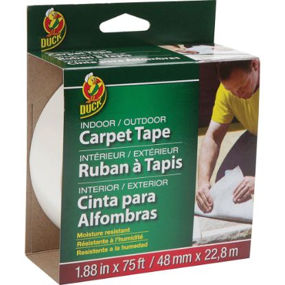 Picture of Duck Brand Indoor/outdoor Double-sided Carpet Tape, 1.88in x 25 Yd., White