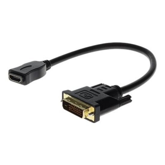 Picture of AddOn 5 Pack 8in DVI-D to HDMI Adapter Cable - Adapter - dual link - HDMI female to DVI-D male - 7.9 in - black (pack of 5)