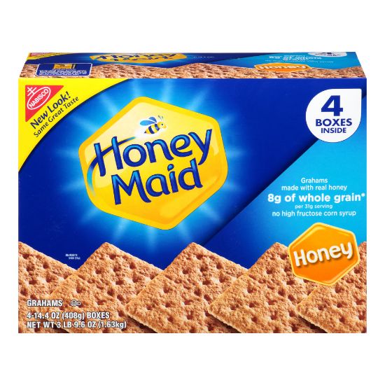 Picture of Nabisco Honey Maid Honey Graham Crackers, 14.4 Oz Box, Pack of 4