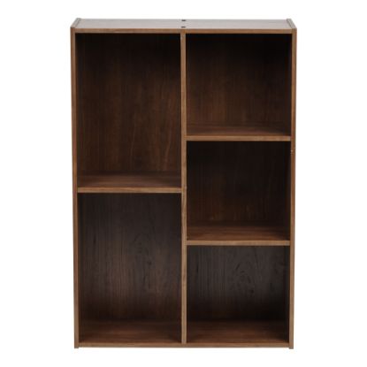 Picture of IRIS 35inH 5-Compartment Organizer Bookcase, Brown