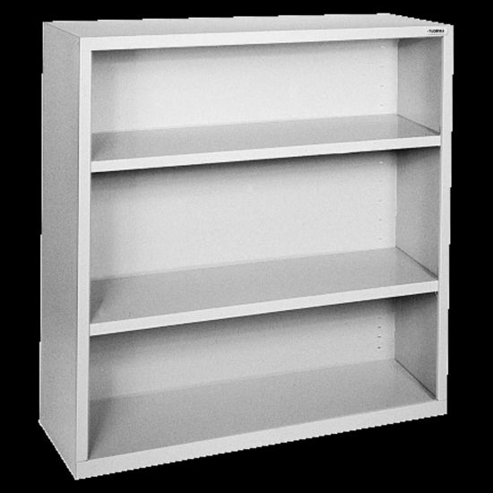 Picture of Lorell Fortress Series Steel Modular Shelving Bookcase, 3-Shelf, 42-1/2inH x 34-1/2inW x 13inD, Light Gray