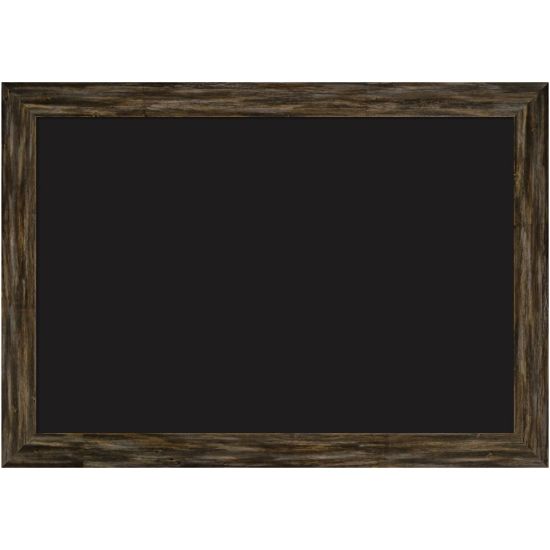 Picture of Amanti Art Liquid Chalk Marker Board, 29in x 41in, Black, Fencepost Brown Wood Frame