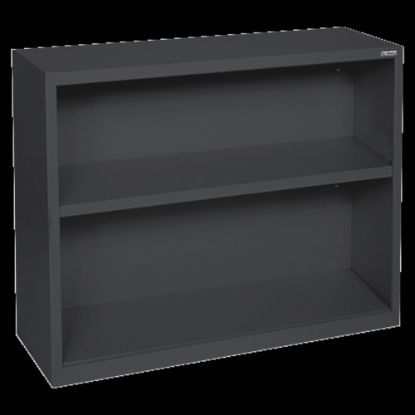 Picture of Lorell Fortress Series Steel Modular Shelving Bookcase, 2-Shelf, 30inH x 34-1/2inW x 13inD, Black