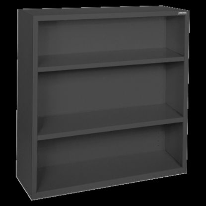 Picture of Lorell Fortress Series Steel Modular Shelving Bookcase, 3-Shelf, 42inH x 34-1/2inW x 13inD, Black