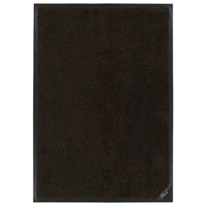 Picture of M+A Matting Plush Floor Mat, 4ft x 8ft, Black/Brown