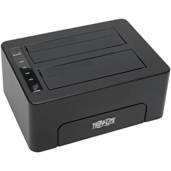 Picture of Tripp Lite USB 3.0 SuperSpeed to Dual SATA External Hard Drive Docking Station with Cloning for 2.5 in./3.5 in. HDD - for 2.5in or 3.5in HDD