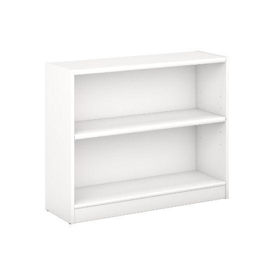 Picture of Bush Business Furniture Universal 30inH 2-Shelf Bookcase, Pure White, Standard Delivery