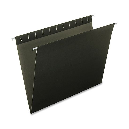 Picture of Oxford Color 1/5-Cut Hanging Folders, Letter Size, Black, Box Of 25